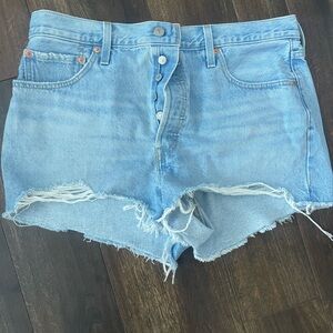 Levi's Light Blue Jean Shorts